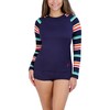 Nautica Women's Rash Guard Shirt, Prep Stripe Multi