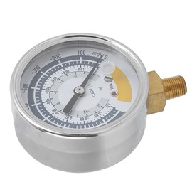 Accurate Pressure Gauge, Air Gauge, 0-14 PSI Vacuum Gauge, Industrial Measuring Tools, NPT1/8" Connector for Vacuum Pump