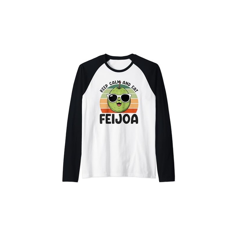 Feijoa Gardener Keep Calm Eat Fruit Lover Raglan Baseball Tee
