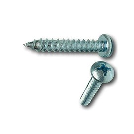 Pr-Mch Package of 250, 12 x 3" Phillips Pan Head Sheet Metal Screw Zinc Plated Self Tapping Set Kit #DR-D5442D