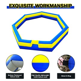 WARSUN 15Ft Gaga Ball Pit with Gaga Ball, Portable Gaga Ball Inflatable for Indoor Outdoor School Family Activities Inflatable Sport Games