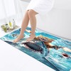 Grtuspr Funny Cat Bathroom Rug Bath Mat, Cool Kitty Riding