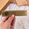 Brass Mini Measuring Tool Set - Gold Drawing Ruler, Metal