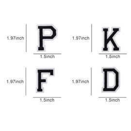 72 Pieces Iron on Letters and Numbers Patches, Black Letter Patches Alphabet Embroidered Patch A-Z, Numbers 0-9 Applique for Clothes, Dress, Hat, Socks, Jeans, DIY Accessories