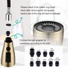 Metal Kitchen Faucet Head Replacement, 3 Functions Kitchen Faucet Head