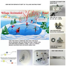 DEPARTMENT 56 Animated Skating Pond-  MOTOR- 120V AC -UNIT NOT FOR SALE WITH KIT