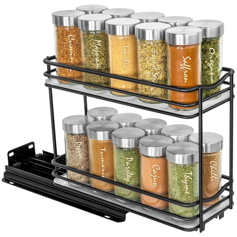 LYNK PROFESSIONAL® Pull Out Spice Rack Organizer for Inside Kitchen