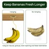 bussdis Under Cabinet Banana Hook Adhesive: Foldable Banana Hanger, Gold