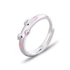 Cute Pink Pig Ring Copper Adjustable Animal Ring for Women