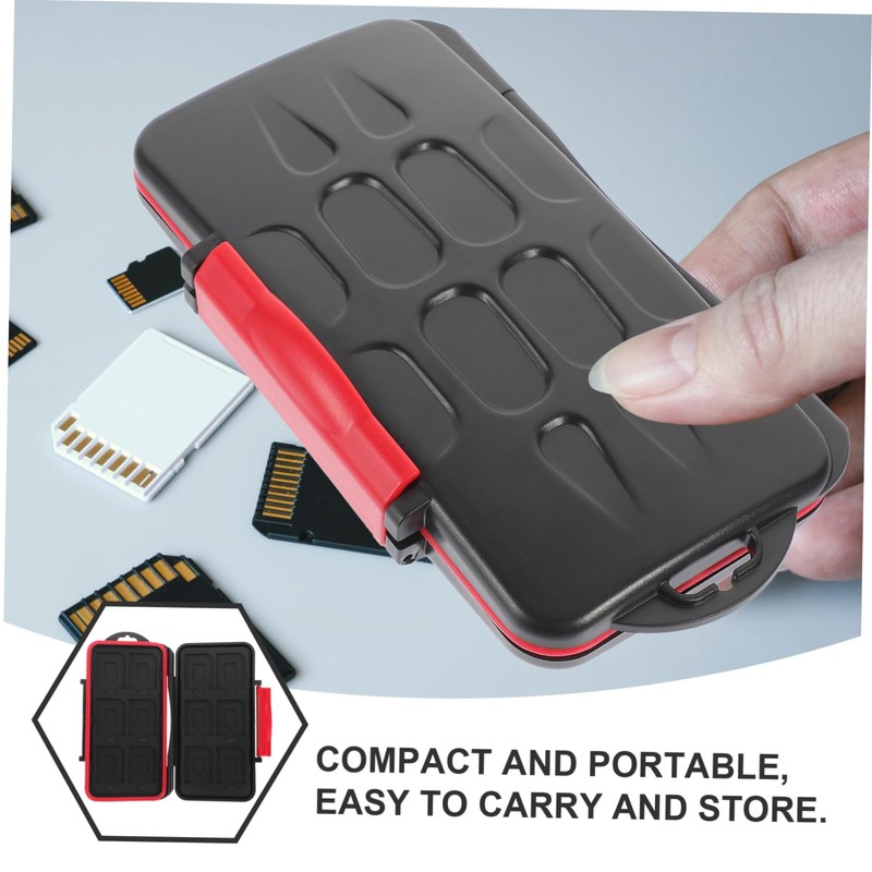 TEHAUX Memory Card Storage Organizer and Shockproof Card Case for