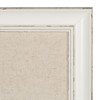 DesignOvation Macon Framed Linen Fabric Pinboard, 18x27, Soft White