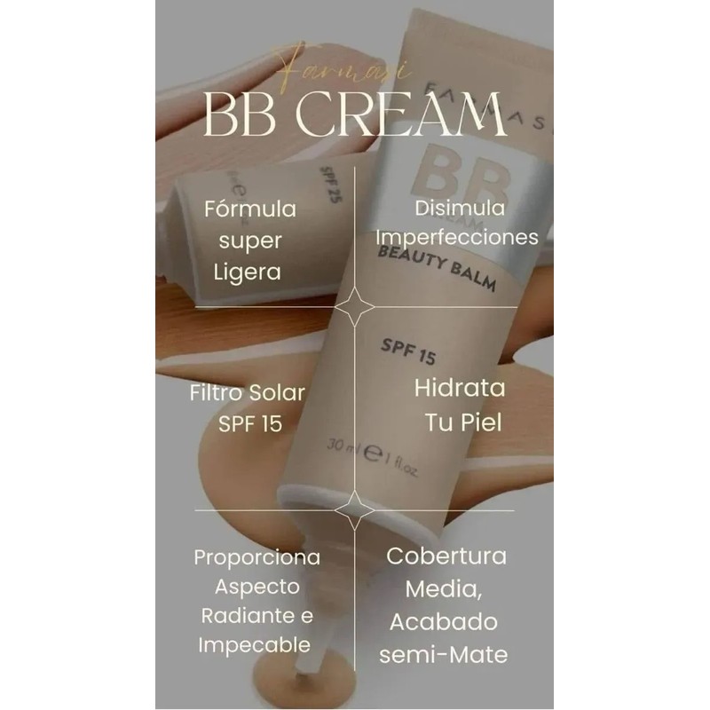 Bb Cream Maquillaje Farmasi Con Protector Solar Spf 15