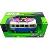 Welly 1:24 1962 Volkswagen Classical Bus with Surfboard Red/White
