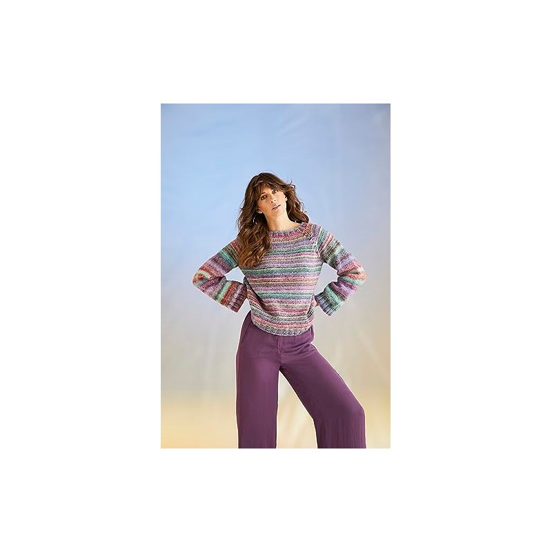 Sirdar Jewelspun Chunky Knitting Pattern - 10702 Ladies Sweater