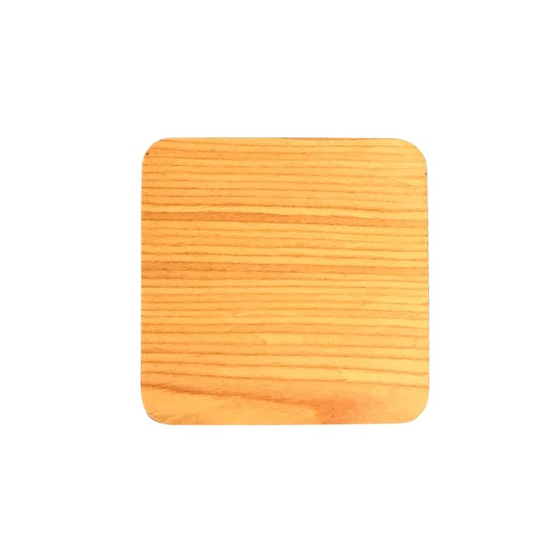 Alphax Square Coaster, Cherry, Natural Wood, Wood Grain, Natural, 3.5