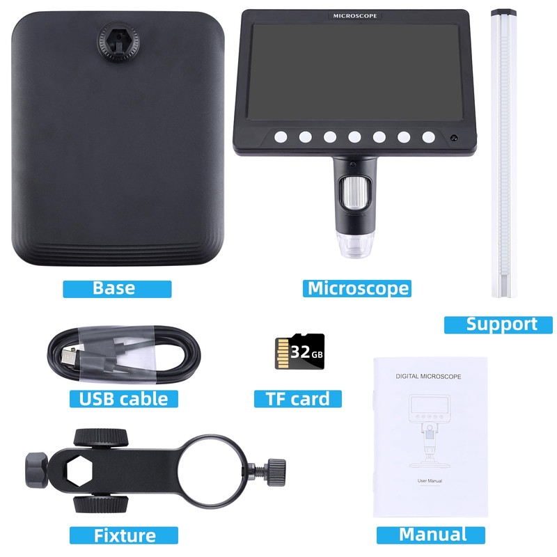 Koolertron Digital Microscope, 1080P HD 1000X Microscope, USB Microscope Microscope