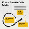 HIAORS 7/8" Mini Bike Throttle Cable Assembly Kit Compatible with