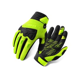 INBIKE Mountain Bike Gloves Cycling Mens MTB Bicycle Cycle for Men Road Padded Accessories Racing Gym Touchscreen Full Finger Womens Green L