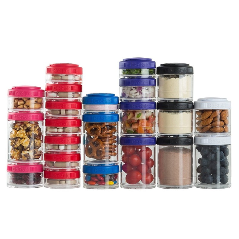 BlenderBottle GoStak container for storing protein powder vitamins and more