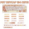 COOMICKEY PBT Keycaps 134 Keys Anime Animals Keycaps Dye-Sublimation Cute
