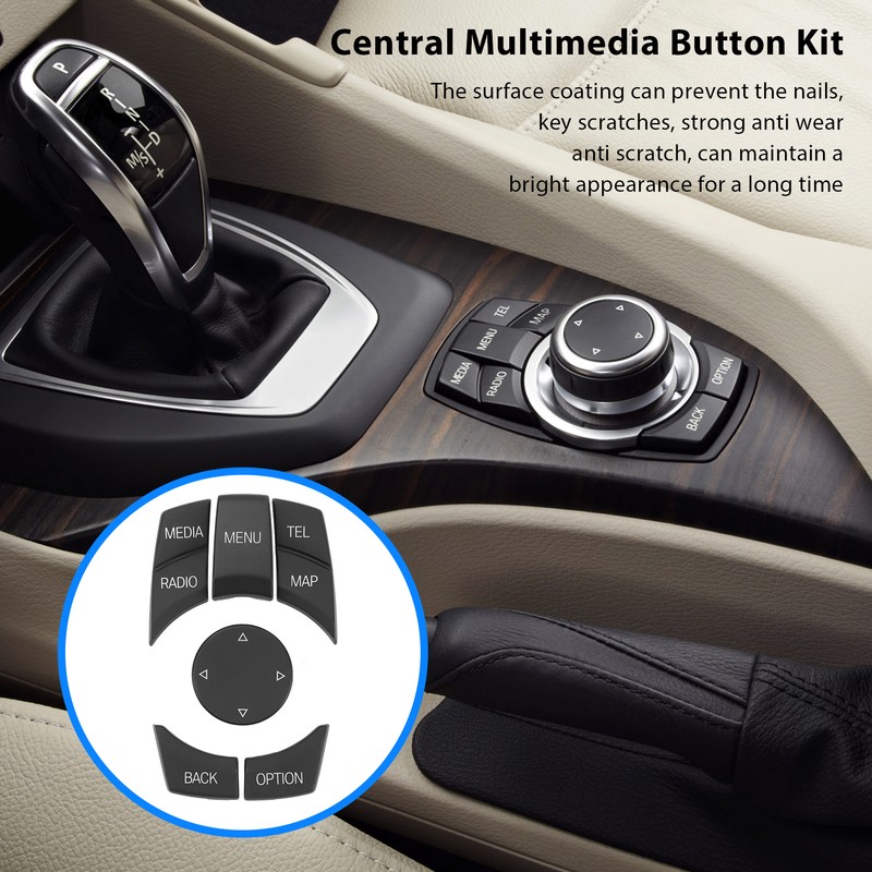 Central Console Multimedia Button Kit Multi Media Control Key Cover