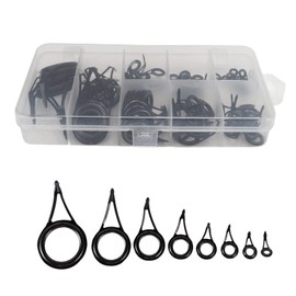 MAGT Fishing Rod Repair Tip Ring, 75 Pieces Rod Rings Repair Kit Stainless Steel & Ceramic Fishing Rod Guide Repair Kit Fishing Rod Rings