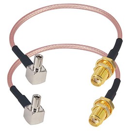 YILIANDUO 4G Antenna Cable SMA Female to TS9 Male 90 Degree Male Cable SMA Cable RG316 15 cm for SMA Antenna 4G Wifi Router Hsdpa UMTS Mobile Broadband Pack of 2