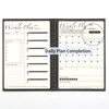 Daily and Weekly Planner,7" x 10" Black Daily Task Notebook