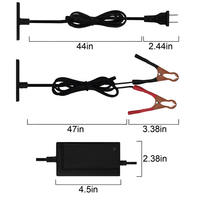 Mighty Max Battery 12V 4AMP Charger MAINTAINER for 12V Razor