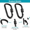 Locking Carabiner Clip, Aluminum Alloy D Shape Keychain Hook, Key