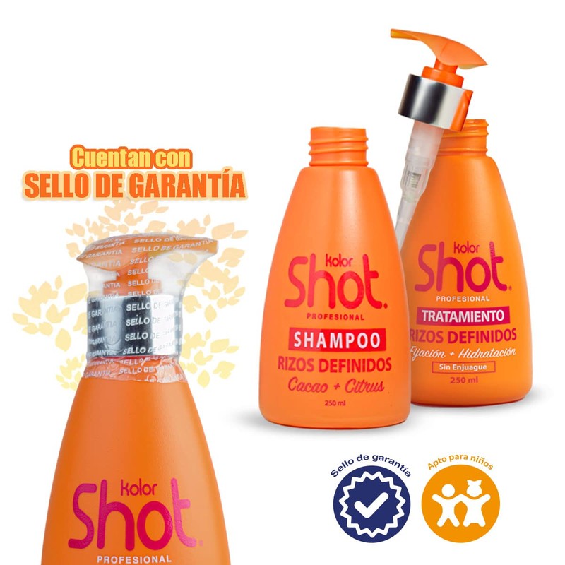 Kit Kolor Shot Tratamiento + Shampoo Rizos Definidos 250 Ml.