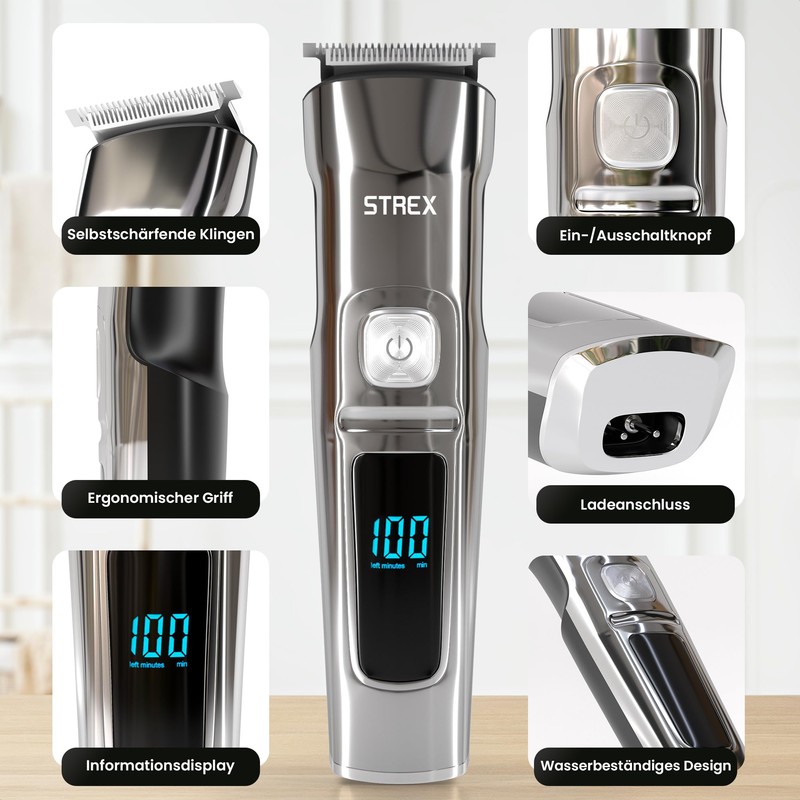 Strex Beard Trimmer - 14 in 1 Set - Wireless