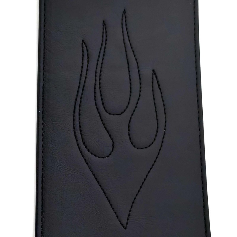 Cyreedom Motorcycle PU Leather Gas Tank Panel Bib with Flame
