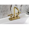 Kingston Brass KS6642CML Manhattan Double-Handle 4" Centerset Bathroom Faucet with
