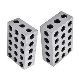 2-4-6 Blocks Matched Pair 23 Holes 0.0002 Ultra Precision Hardened Steel 246 Machinist Set Up Blocks for Milling Machine