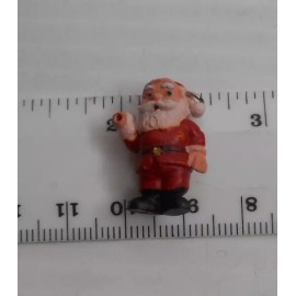 Unbranded Christmas Plastic 1" tall x 3/4" wide Santa Claus Charm Figurine One Arm Up