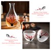 DUJUST Japanese Sake Set for 4, Handcraft Pink Cherry Blossoms
