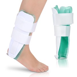 Tobillera Férula para Tobillo Gel, Tobilleras de Gel, tobilleras Soporte tobillo pie Estabilizadora Ajustable, Soporte Tobillo con Paquetes Hielo de Gel (Talla Universal)