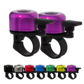 Bike Bell,Bike Bells for Adults and Kids,Crisp Loud Melodious Sound,Bicycle Bell with Loud and Crisp Clear Sound for Road and Mountain Bike Ring Bell (Purple-2pack)