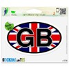GB Great Britain Flag Oval Vinyl Car Bumper Window Sticker 5" x 3"
