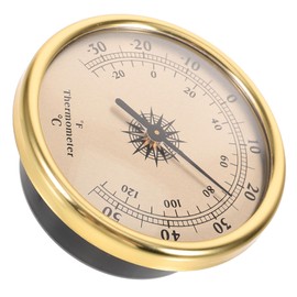 Healeved Metal Thermometer Room Temperature Gauge Outside Room Temperature Meter Accurate Temperature Gauge Outdoor for Patio Temperature Tester for Wall Fishing Abs