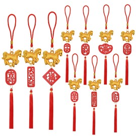 10 Pcs Chinese New Year Decorations Year of The Horse 2026 Decorations Lunar New Year Decorations for Home Room Office Kitchen Room Bedroom