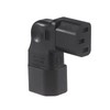 QIUCABLE Right Angle C13 to C14 IEC AC Plug Adapter,