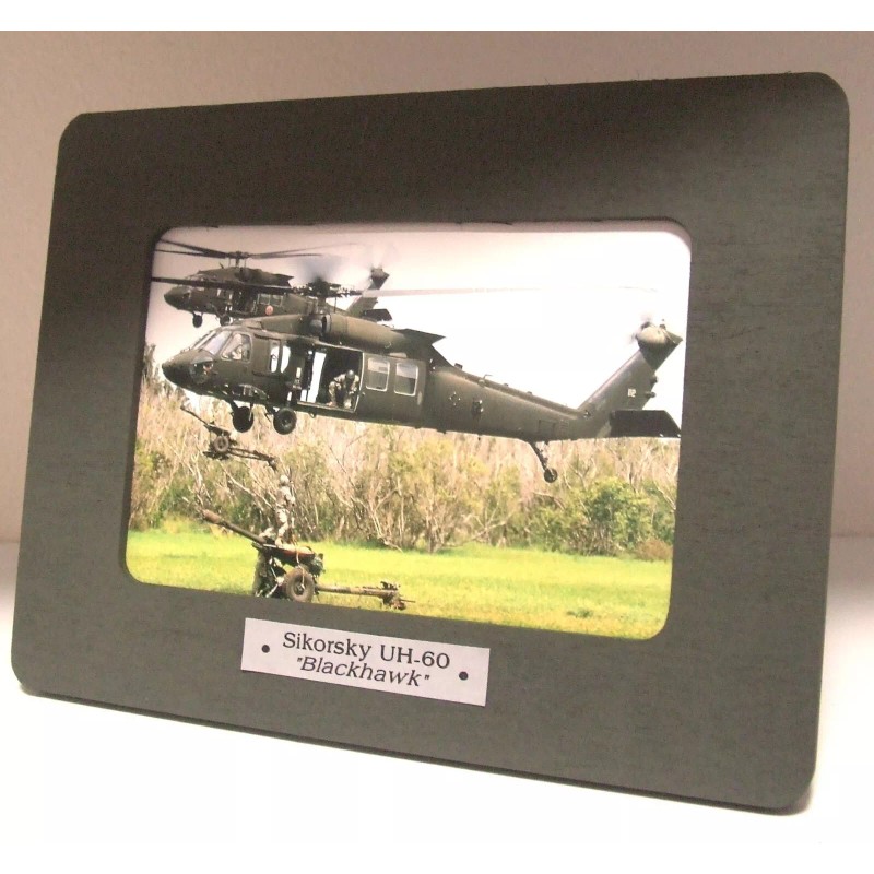 Framed 4" X 6" Print of a U.S. Military Sikorsky