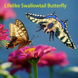 Tiny Heart Swallowtail Butterfly Plush Toy Stuffed Animal Realistic Swallowtail Butterfly Plush Toy Lovely Cute Soft Gifts for Kids Bedtime Companion Plushie Collection Interactive Play 11” Yellow