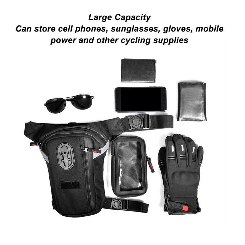 Cycling Leg Bag Waterproof Large Capacity Detachable Touch Screen Phone