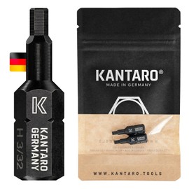 KANTARO 3242 Hexagonal Bit HEX 3/32 Inch x 25 mm (Pack of 2) Made in Germany for Hexagon Socket Screws
