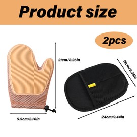 2 Pcs Pet Grooming Gloves, Cat Brush Glove, Static Removal Gloves Pet Hair, for Shedding, Massage Celery Pets Double Sided Gloves