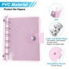 PATIKIL A7 Clear Binder Cover Flexible PVC Bling Loose Leaf