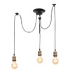 iDEGU Modern and Retro Pendant Light, 3 Arms DIY Spider